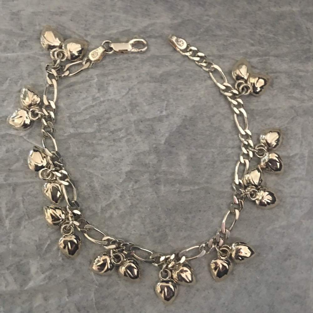 Brand New Double hearts Figueroa link bracelet